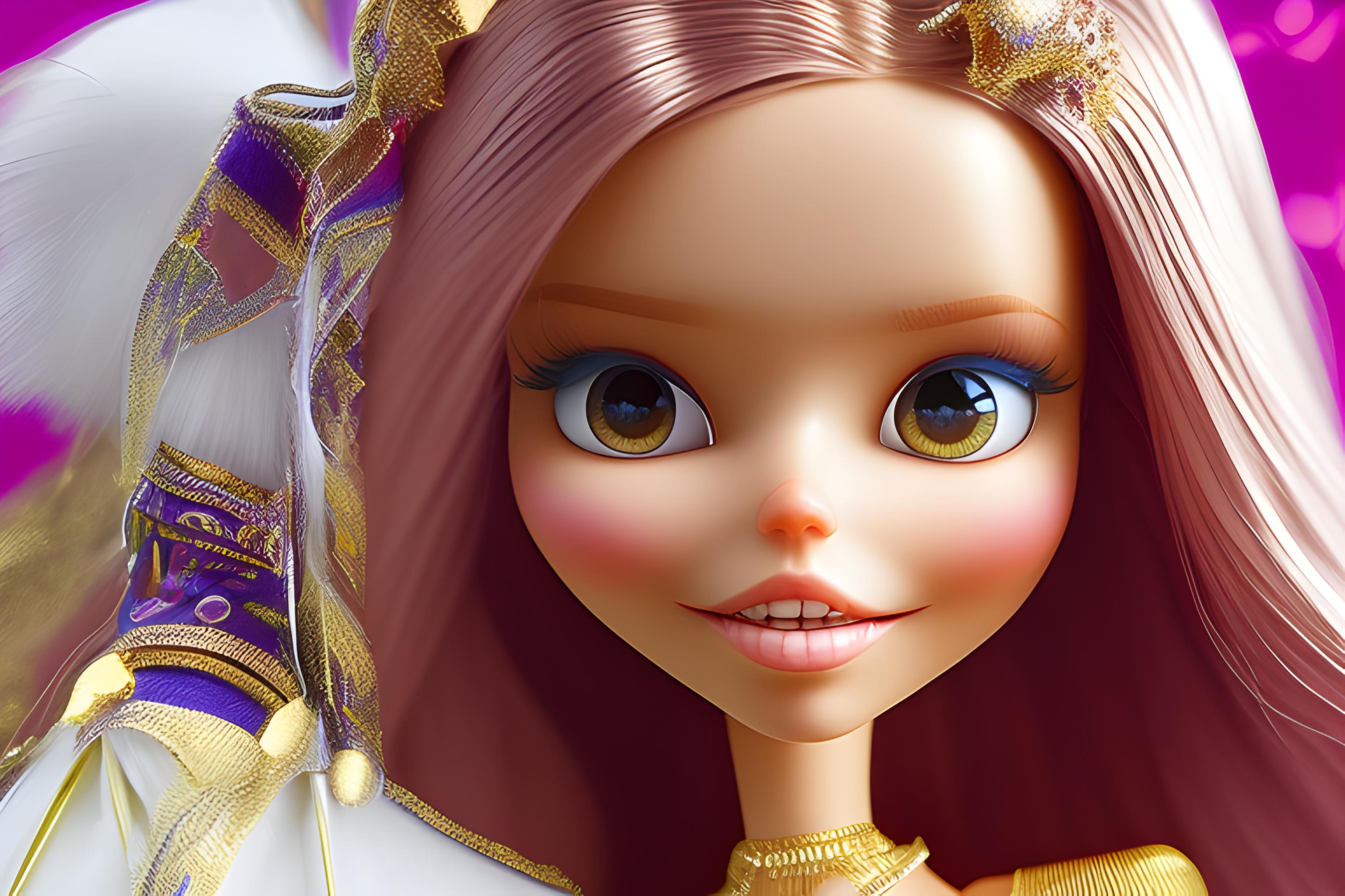 Создай арт: 3D-кукла в стиле Bratz, из soft touch пластика. Персонаж - во весь рост, повторяет внешность и аутфит с моего фото. Копируй каждую деталь: прическ губы, глаза, черты и пропорции лица. Одежда - точь-в-точь, с акцентом на стиль и текстуры. Кукла лежит в пластиковом углублении, которое повторяет её силуэт. Создай коллекционную экшн-фигурку человек как дорогую игрушку в упаковке. Стиль: максимально реалистичный, как для рекламы или сториз (соотношение 9:16). Имя Мария - буквы впечатаны и выгравированы на коробке Аксессуары внутри коробки: сумка  черная, айфон 15 про макс белый, аегис хиро 2 полностью фиолетовый